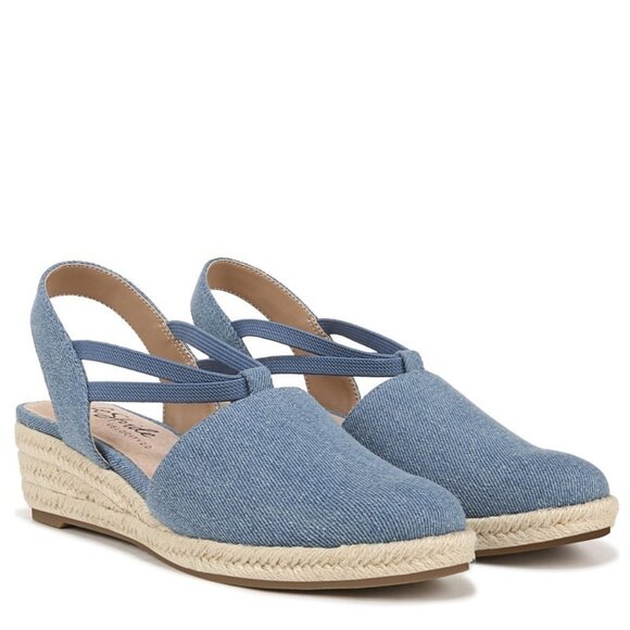 LifeStride Women's Katrina 2 Wedge Espadrilles Blue Denim Size 10M - Picture 1 of 2